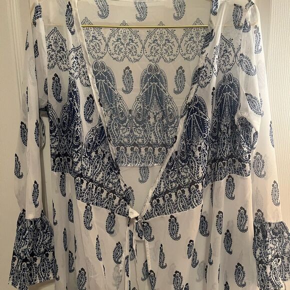 Boho Cover-Up Navy & White - Picture 6 of 11
